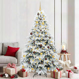 Artificial Christmas Tree with 300 LEDs White 210 cm PE and PVC
