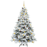 Artificial Christmas Tree with 300 LEDs White 210 cm PE and PVC