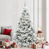 Artificial Christmas Tree with 300 LEDs White 210 cm PE and PVC