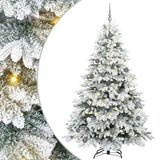 Artificial Christmas Tree with 300 LEDs White 210 cm PE and PVC - Front View