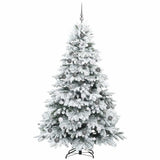 Artificial Christmas Tree with 300 LEDs White 210 cm PE and PVC