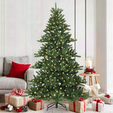 Artificial Hinged Christmas Tree Green 180 cm PVC and Steel