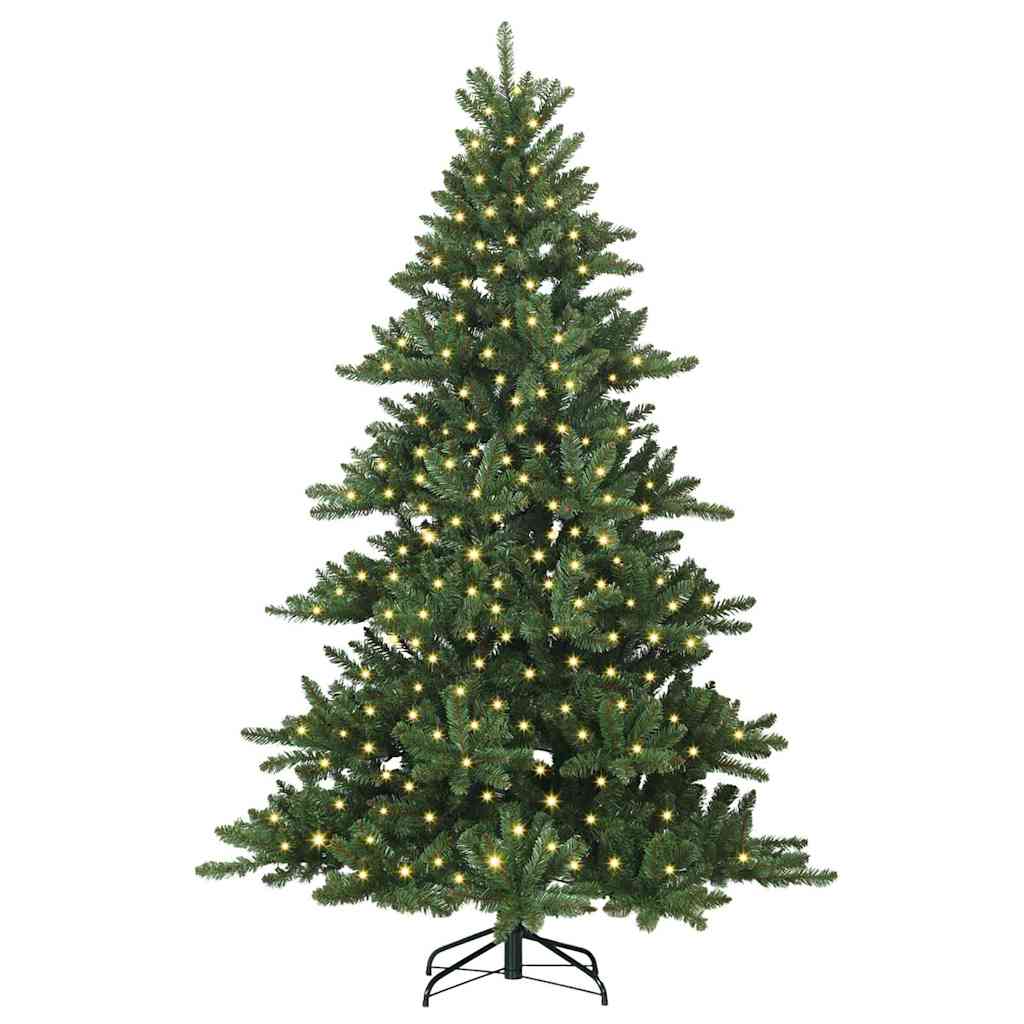 Artificial Hinged Christmas Tree Green 180 cm PVC and Steel