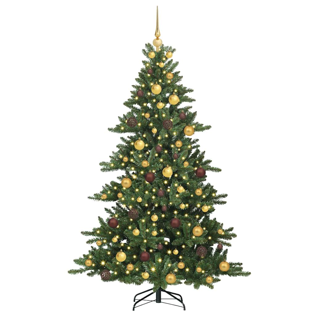Artificial Hinged Christmas Tree Green 180 cm PVC and Steel