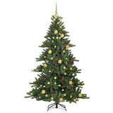 Artificial Hinged Christmas Tree Green 180 cm PVC and Steel