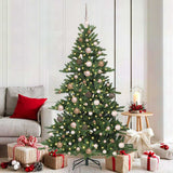 Artificial Hinged Christmas Tree Green 180 cm PVC and Steel