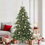 Artificial Hinged Christmas Tree Green 180 cm PVC and Steel