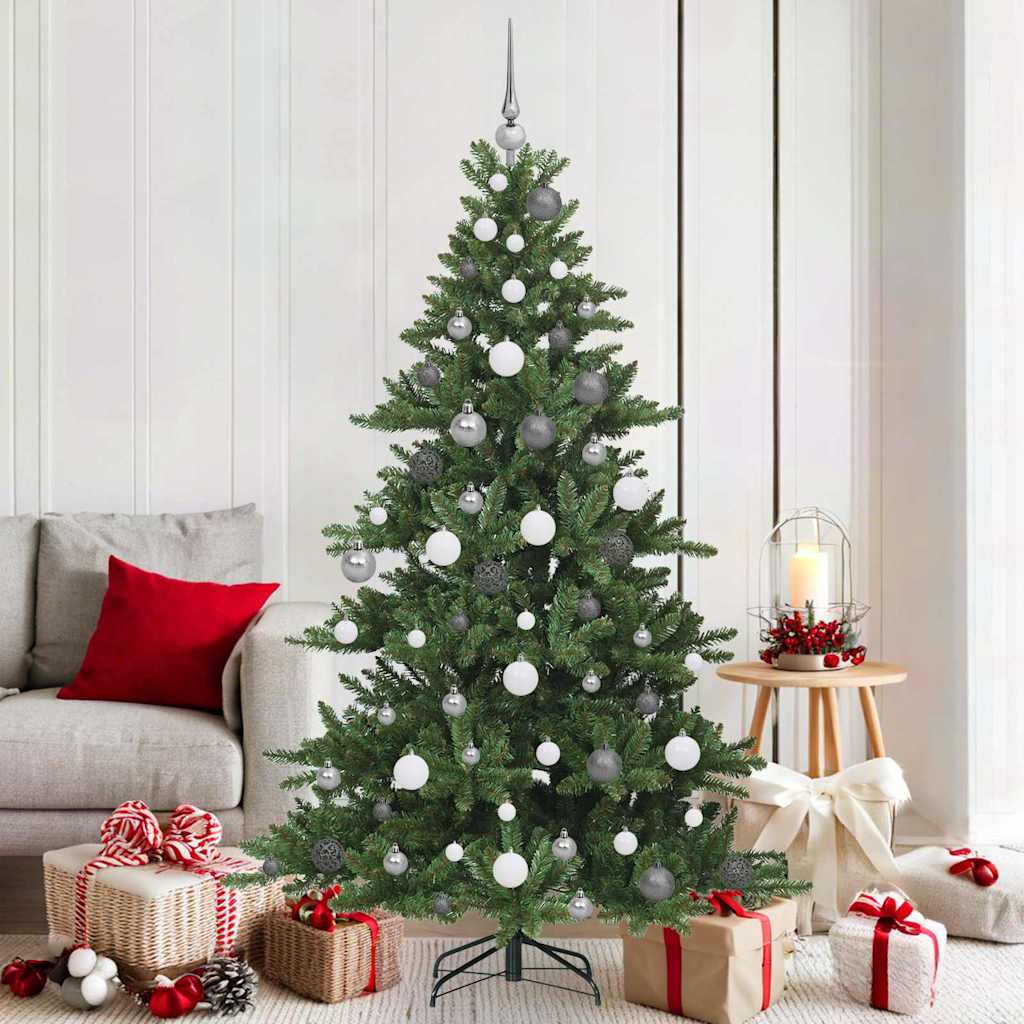 Artificial Hinged Christmas Tree Green 180 cm PVC and Steel