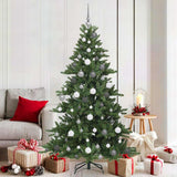 Artificial Hinged Christmas Tree Green 180 cm PVC and Steel
