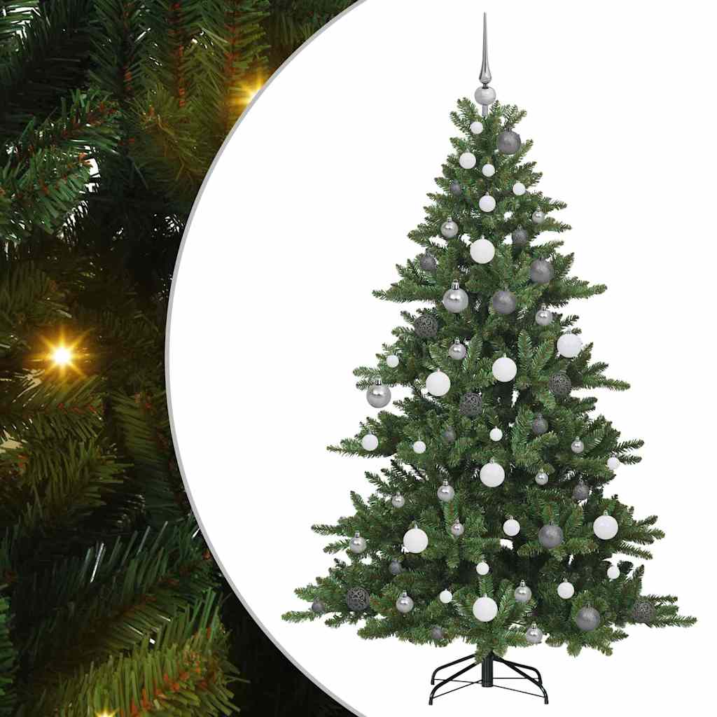 Artificial Hinged Christmas Tree Green 180 cm PVC and Steel