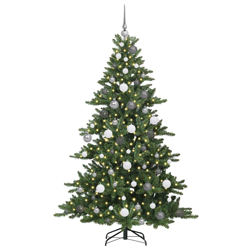 Artificial Hinged Christmas Tree Green 180 cm PVC and Steel