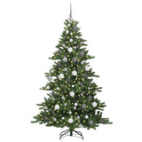 Artificial Hinged Christmas Tree Green 180 cm PVC and Steel - Side View