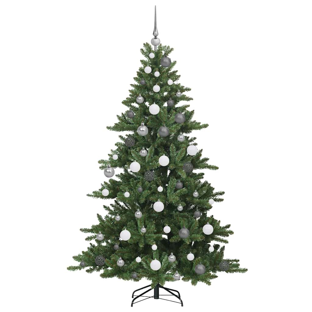 Artificial Hinged Christmas Tree Green 180 cm PVC and Steel