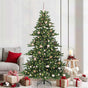 Artificial Hinged Christmas Tree Green 210 cm PVC and Steel