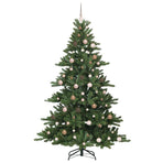 Artificial Hinged Christmas Tree Green 210 cm PVC and Steel