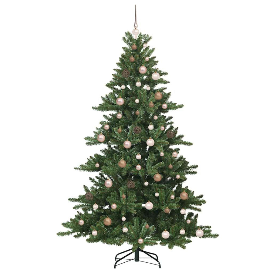 Artificial Hinged Christmas Tree Green 210 cm PVC and Steel