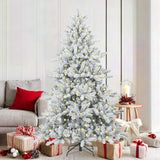 Artificial Hinged Christmas Tree White 180 cm PVC and Steel