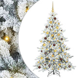 Artificial Hinged Christmas Tree White 180 cm PVC and Steel