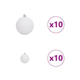 Artificial Hinged Christmas Tree White 180 cm PVC and Steel