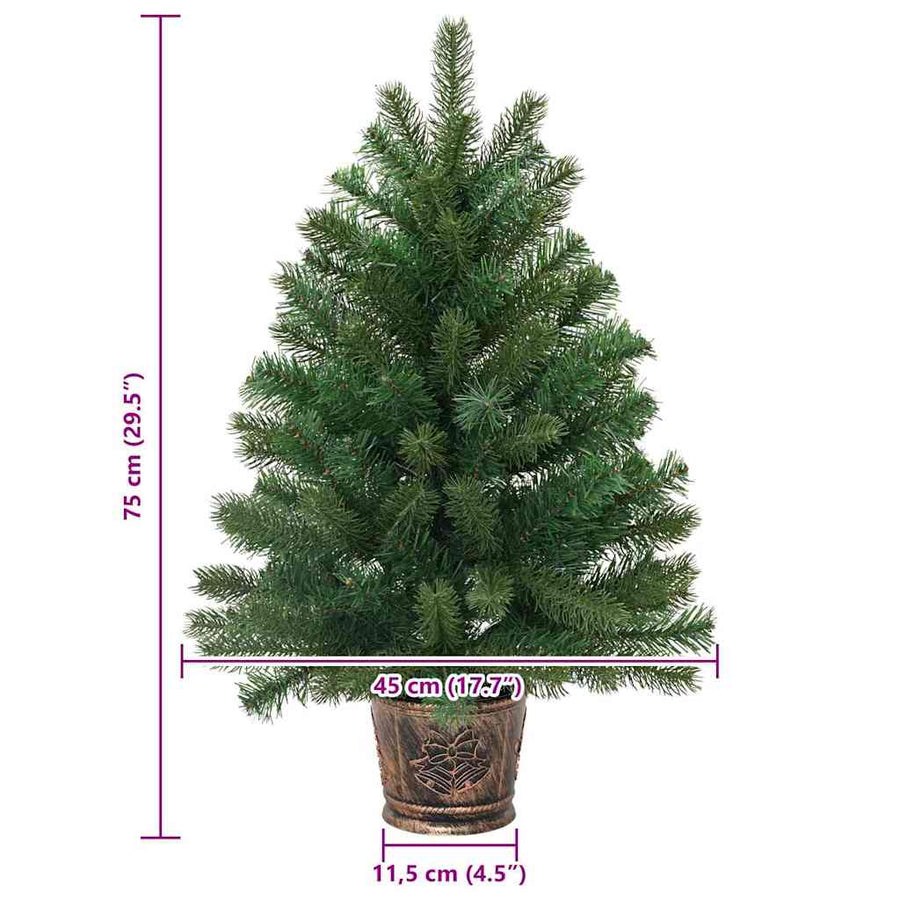 Artificial Christmas Tree 75 cm PVC, PE and steel Green