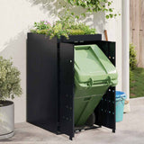 Wheelie Bin Storage with Planter Roof for Single 240L Bin Black - Top-Down View