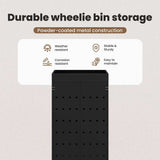 Wheelie Bin Storage with Planter Roof for Single 240L Bin Black