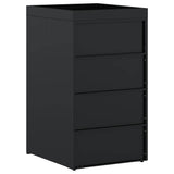 Wheelie Bin Storage with Planter Roof for Single 240L Bin Black