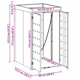 Wheelie Bin Storage with Planter Roof for Single 240L Bin Black - Extra Image