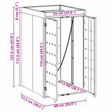 Wheelie Bin Storage with Planter Roof for Single 240L Bin - Extra Image