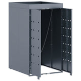 Wheelie Bin Storage with Planter Roof for Single 240L Bin - 45-Degree Angle