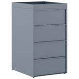 Wheelie Bin Storage with Planter Roof for Single 240L Bin - Low Angle