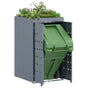 Wheelie Bin Storage with Planter Roof for Single 240L Bin