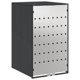 Wheelie Bin Storage with Gas Lift-up Lid for 240L Bin Steel - Front View