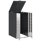 Wheelie Bin Storage with Gas Lift-up Lid for 240L Bin Steel - 45-Degree Angle