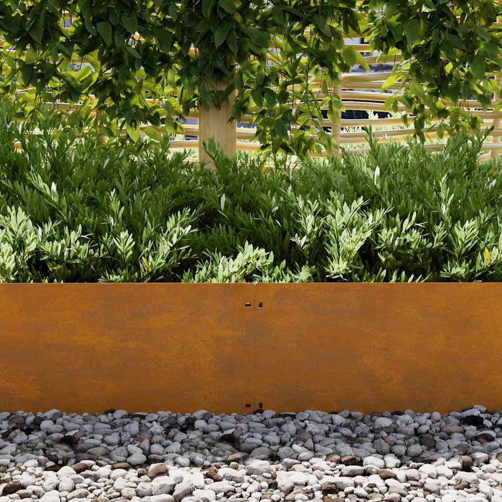 Lawn Edging 30 pcs Rusty 103 x 0.05 x 20 cm Weathering Steel