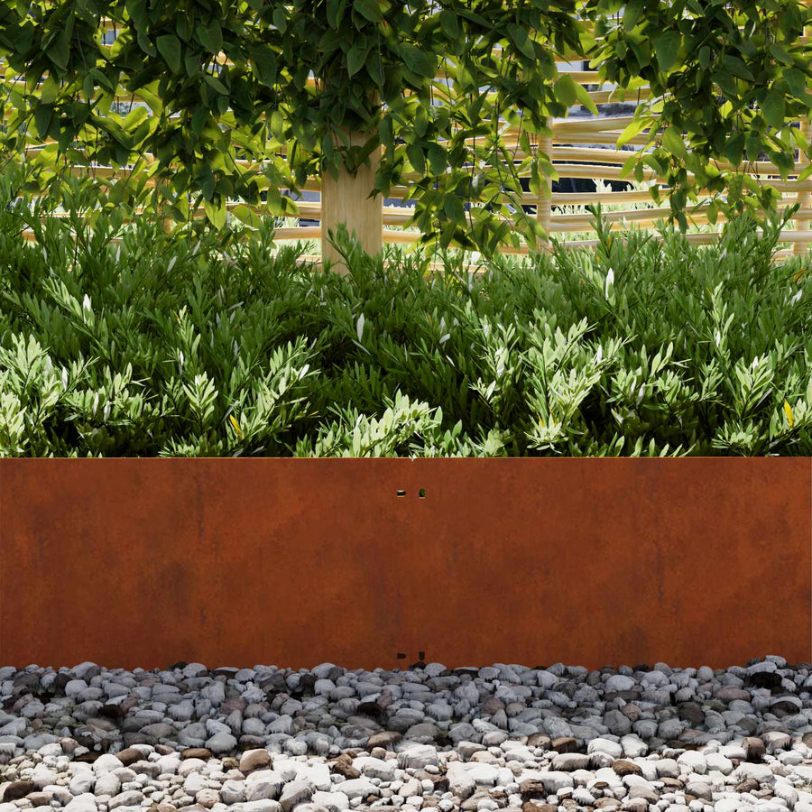Lawn Edging 30 pcs Rusty 103 x 0.05 x 20 cm Weathering Steel