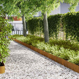 Lawn Edging 30 pcs Rusty 103 x 0.05 x 20 cm Weathering Steel