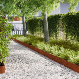 Lawn Edging 30 pcs Rusty 103 x 0.05 x 20 cm Weathering Steel