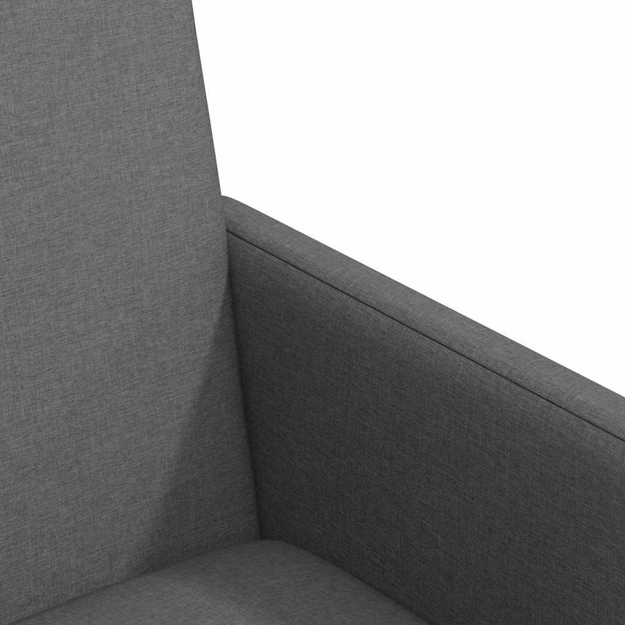 Dining Chairs with Wheels 2 pcs Fabric Dark Grey