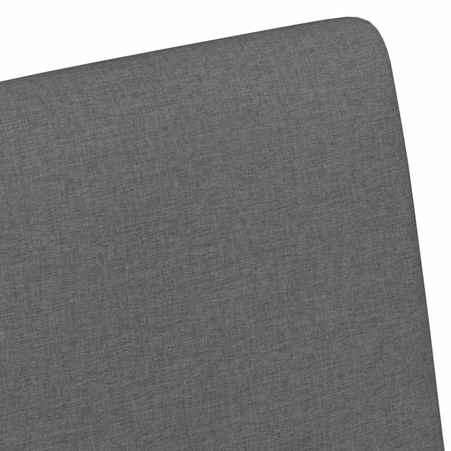 Dining Chairs with Wheels 2 pcs Fabric Dark Grey