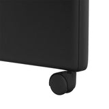 Dining Chairs with Wheels 2 pcs Black 57 x 66 x 94 cm