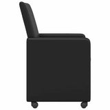 Dining Chairs with Wheels 2 pcs Black 57 x 66 x 94 cm - 45-Degree Angle