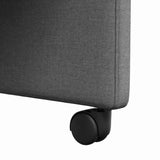Dining Chairs with Wheels 2 pcs Dark grey 58 x 65 x 94 cm - Extra Image