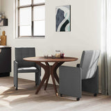 Dining Chairs with Wheels 2 pcs Dark grey 58 x 65 x 94 cm