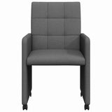 Dining Chairs with Wheels 2 pcs Dark grey 58 x 65 x 94 cm - Top-Down View