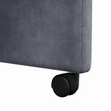 Dining Chairs with Wheels 2 pcs Dark grey 58 x 67 x 97 cm