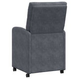 Dining Chairs with Wheels 2 pcs Dark grey 58 x 67 x 97 cm - Rear View