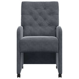 Dining Chairs with Wheels 2 pcs Dark grey 58 x 67 x 97 cm - Top-Down View