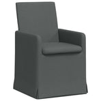 Dining Chairs 2 pcs Fabric Dark grey 57 x 68 x 94 cm