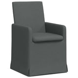 Dining Chairs 2 pcs Dark grey 57 x 67 x 95 cm Fabric - Front View